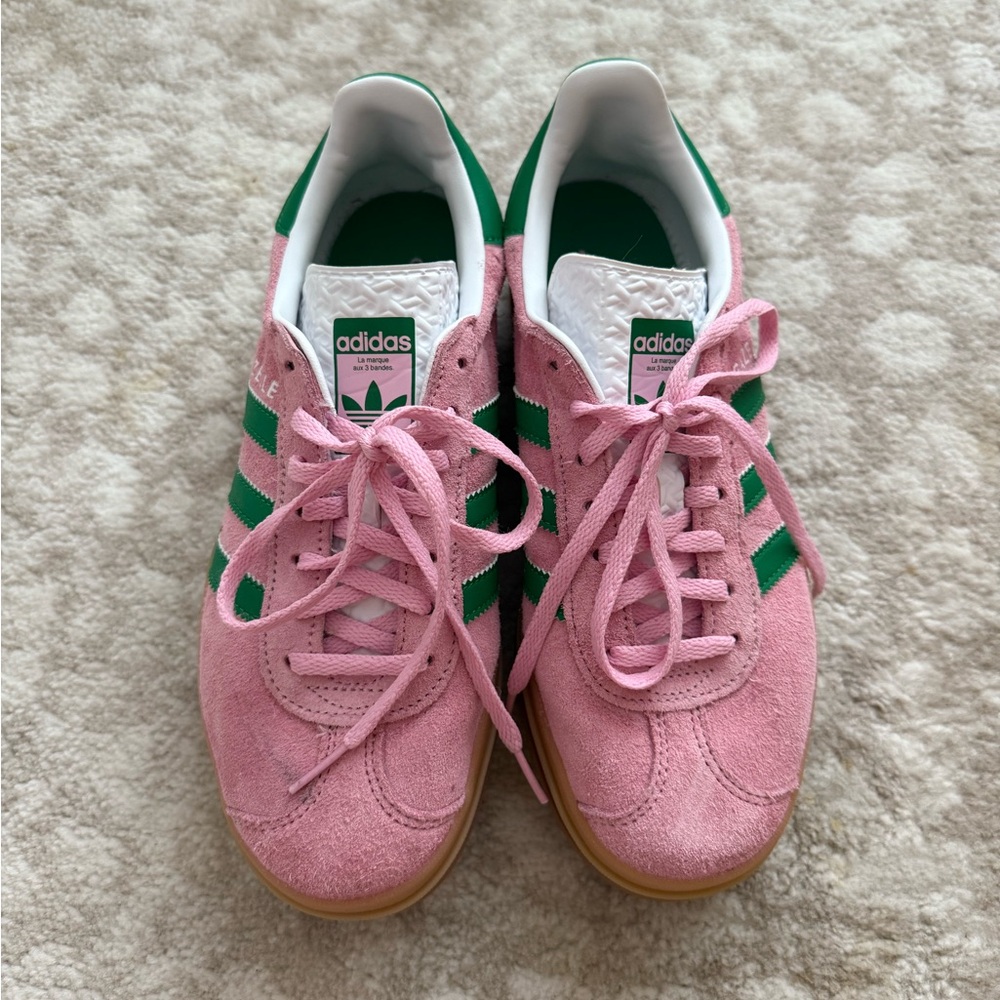 Adidas Gazelle Sneakers - Pink and Green 7.5